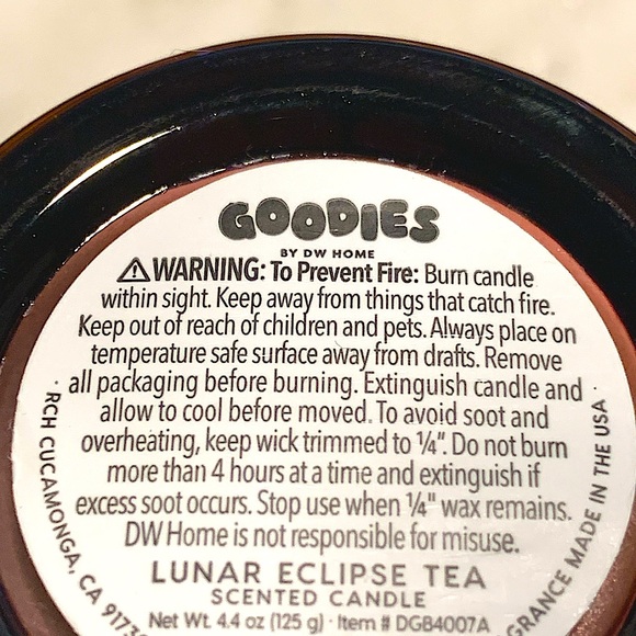 DW HOME CANDLE LUNAR ECLIPSE TEA 1 WICK NEW 4.4 oz GOODIES - Picture 6 of 6
